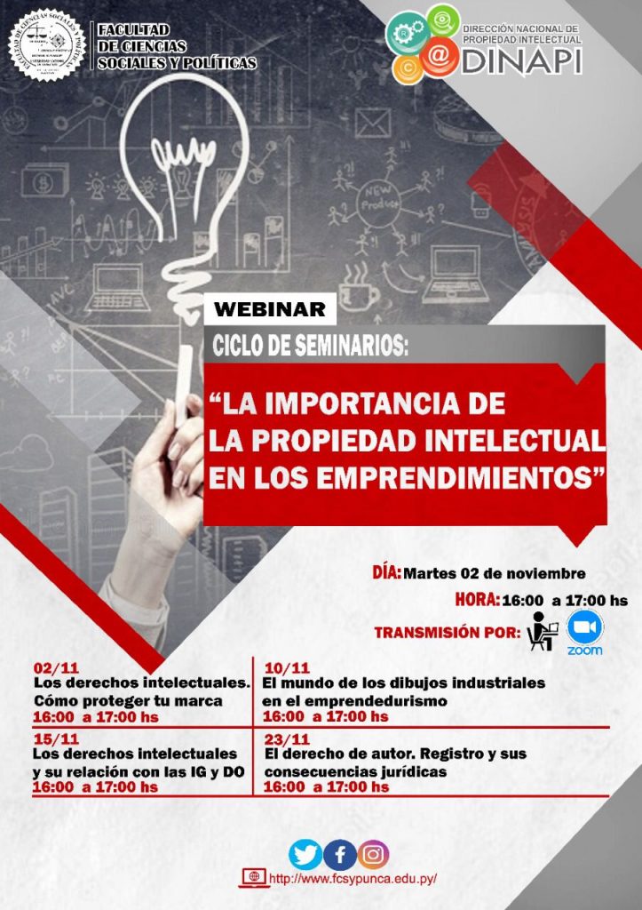 Ciclo de Seminarios sobre «La importancia de la Propiedad Intelectual en los emprendimientos».