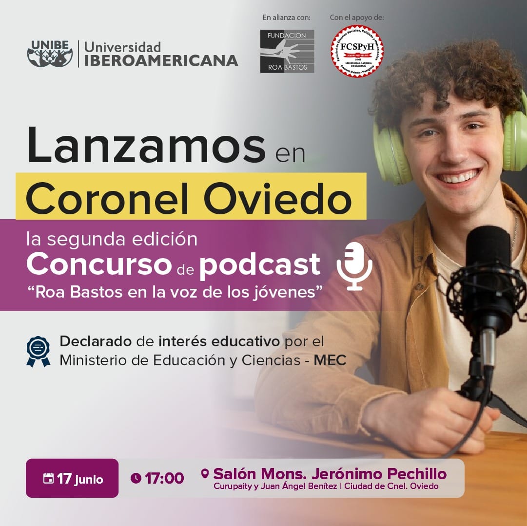 Lanzamiento de Concurso Podcast “Roa Bastos en la voz de los jóvenes”.