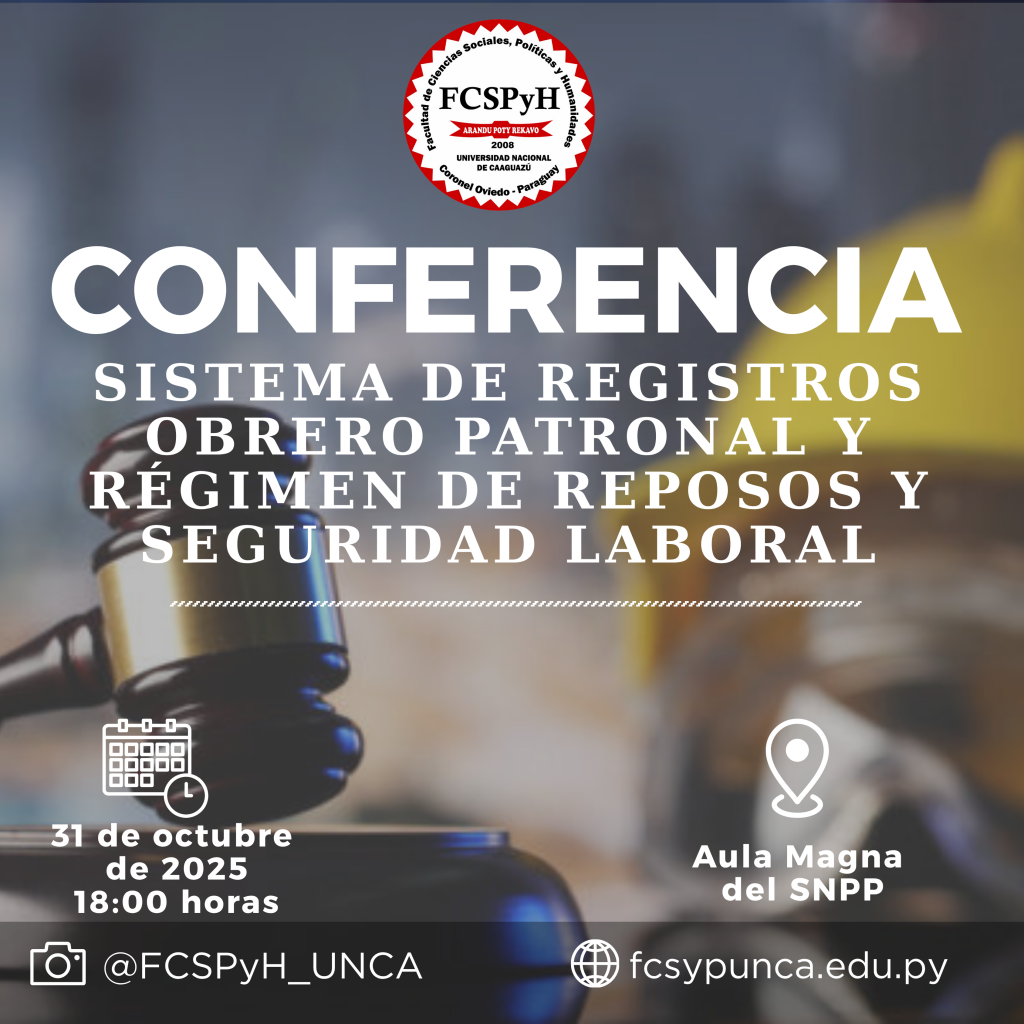 Conferencia sobre sistema de registros obrero patronal y régimen de reposos y seguridad laboral». Conferencia sobre sistema de registros obrero patronal y régimen de reposos y seguridad laboral».